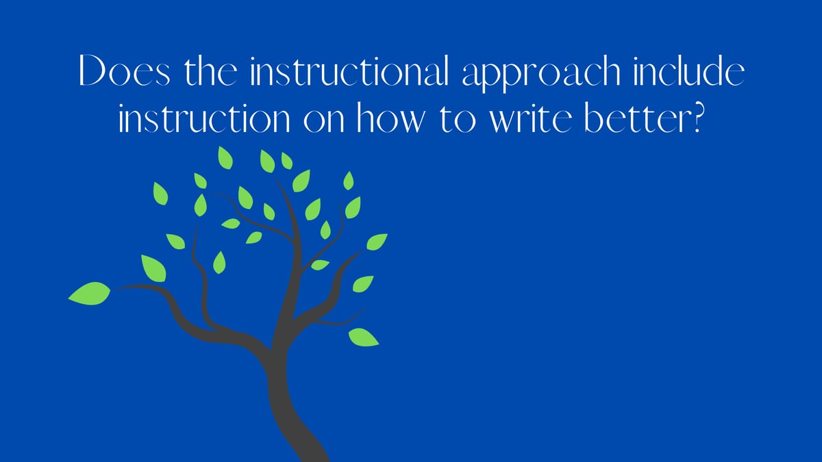 Students need instruction on how to write better