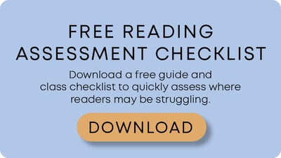 FREE READING ASSESSMENT CHECKLIST