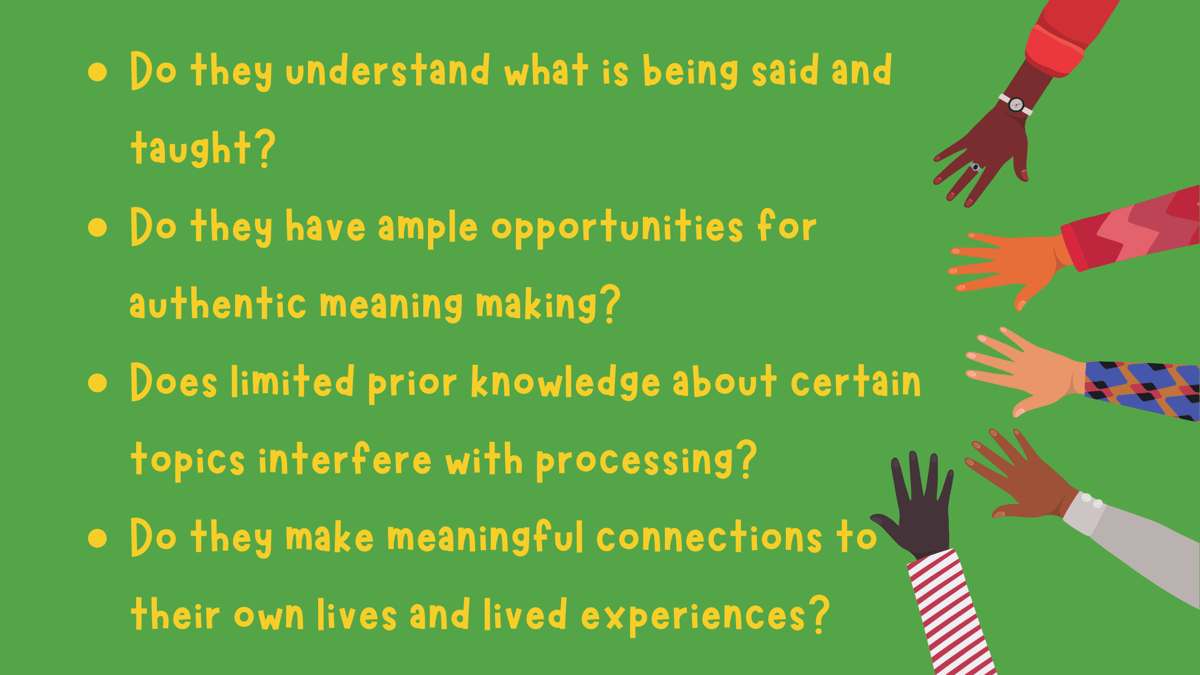 Questions for developing level learners engagement