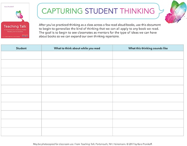 Teaching Talk Capturing Student Thinking-1