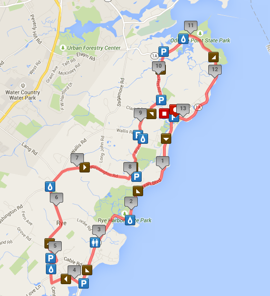 The half-marathon route.