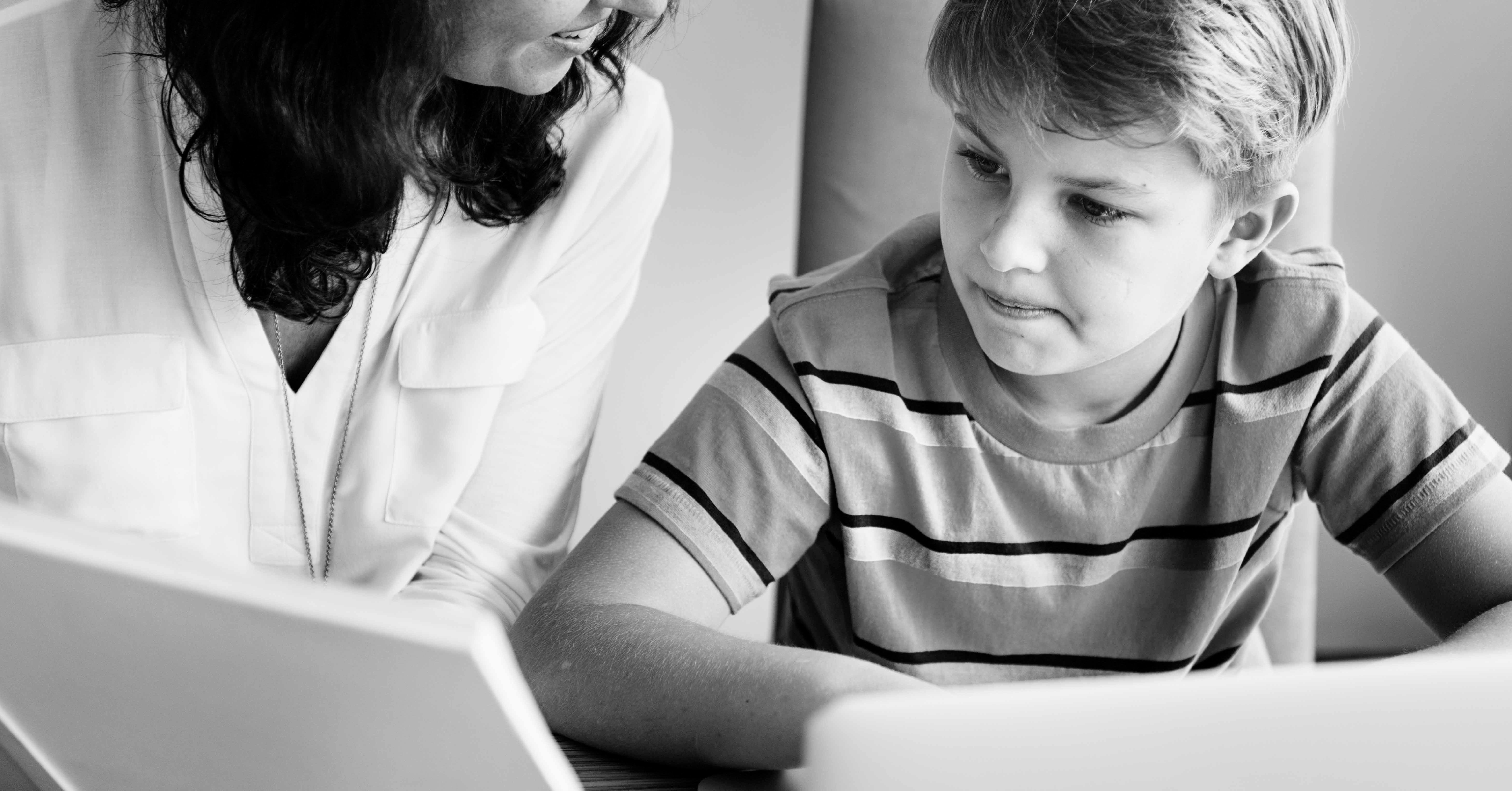 Kid on computer