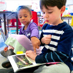 Units of Study Blog 3 Photo Element Two young students reading a book together